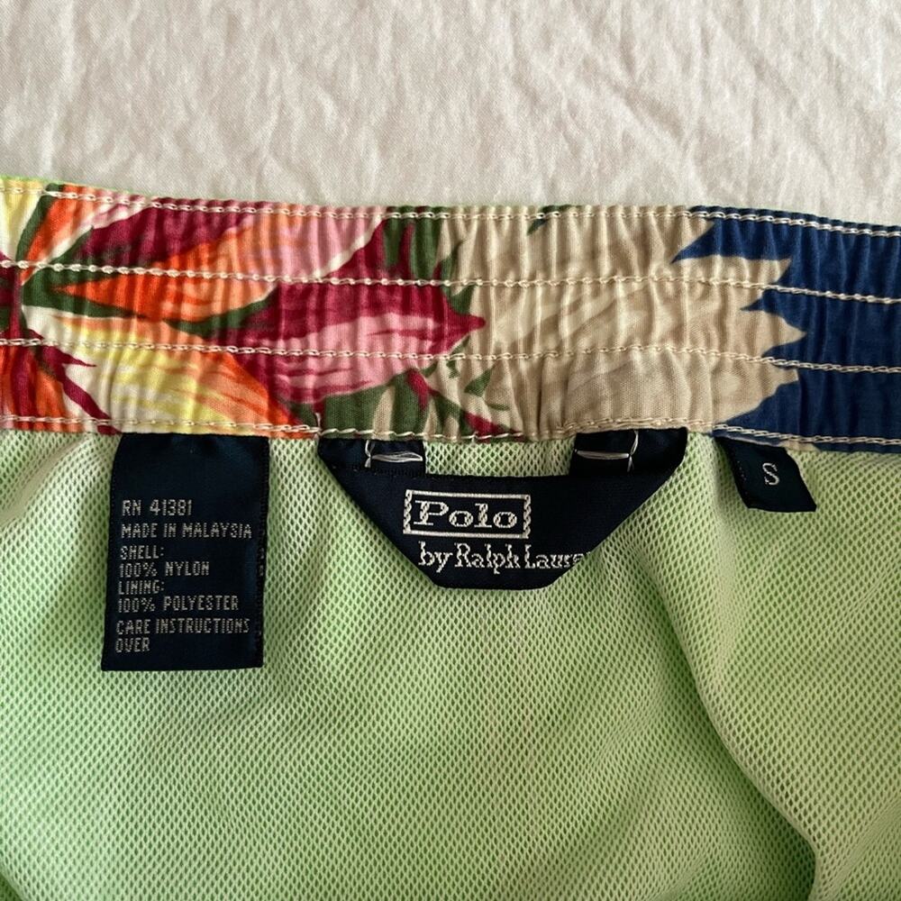 Polo Ralph Lauren Swim Trunks Board Shorts Color Lime Size S - Picture 3 of 8